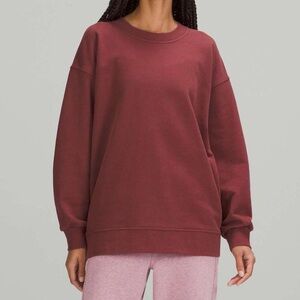 Lululemon Perfectly Oversized Burgundy Crewneck Sweatshirt
